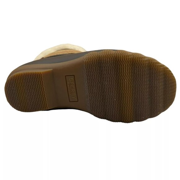 Sperry Alpine Saltwater Toddler Girls Duck Boots Size 10 Brown/Tan Faux Fur Trim - Picture 14 of 14